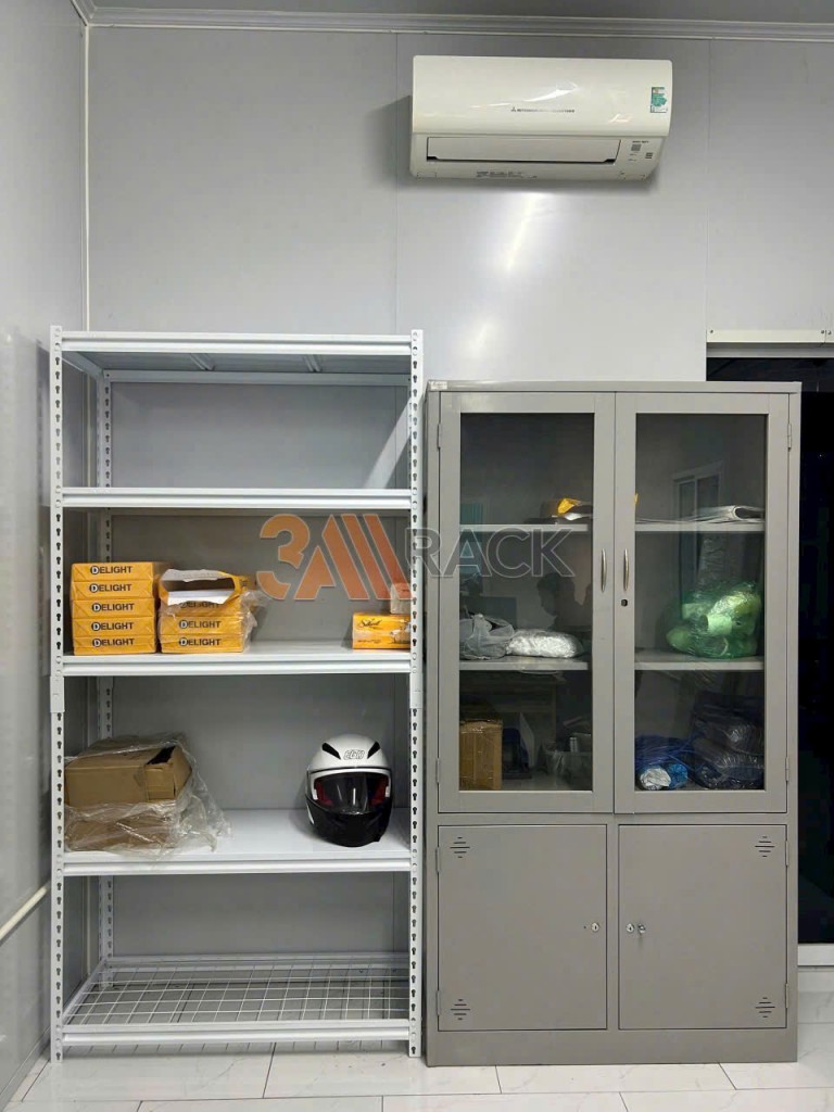 Kệ V cài màu trắng để đồ văn phòng